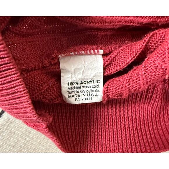 ALFRED DUNNER WOMEN'S RED SHORT PULLOVER SWEATER SMALL - Picture 3 of 6